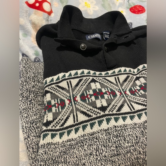 NWOT Chaps Collared Winter Christmas Sweater - Picture 2 of 4